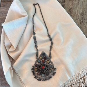 Vintage Filagree Pendant Necklace